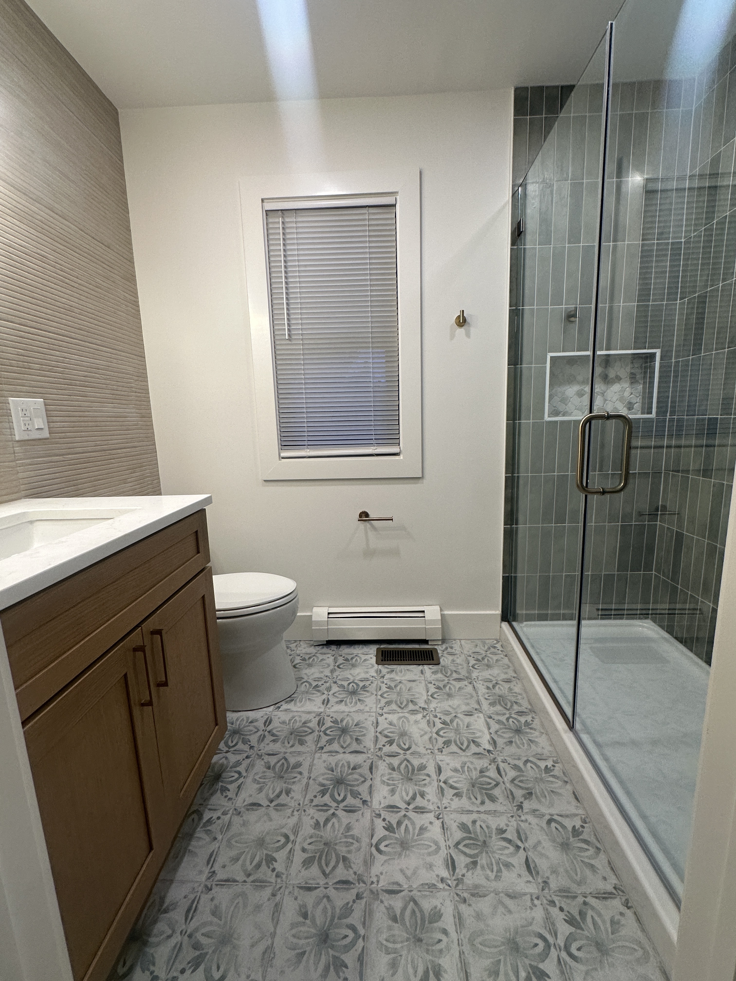Completed bathroom renovation